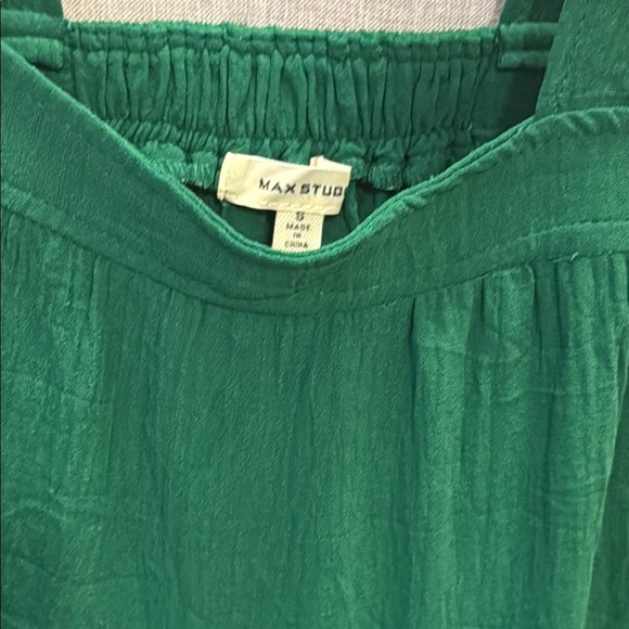 Max Studio Green Sleeveless Square Neck Sundress - Picture 2 of 2